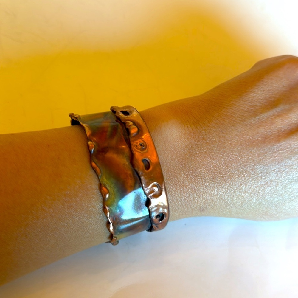 Handcrafted Copper Cuff Bracelet - image 3